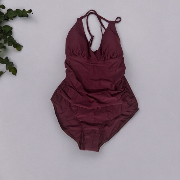 One Piece Swimsuit burgundy - Size M - Picture 3 of 7
